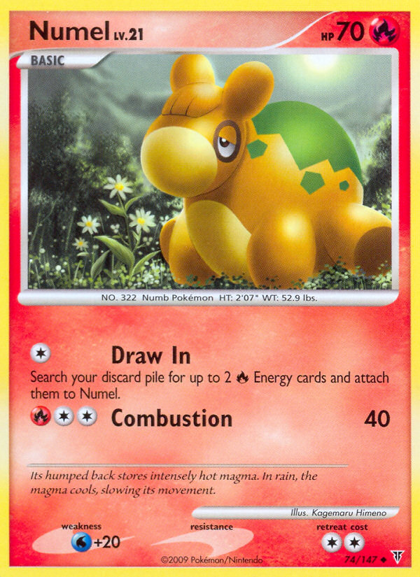Numel 74/147 Pokémon Supreme Victors (2009) English card — catalogue reference