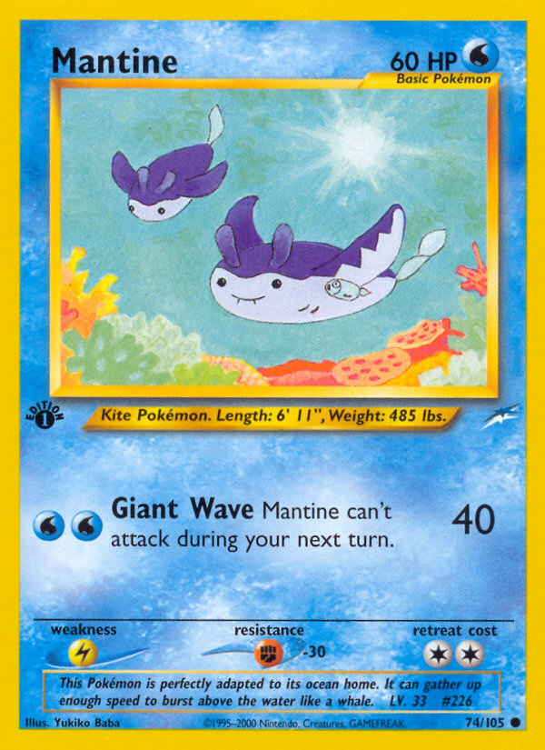 Mantine 74/105 — Pokémon Neo Destiny