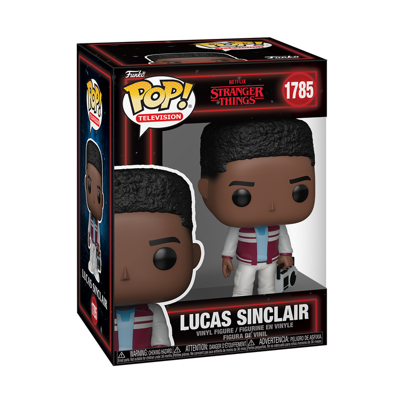 Funko Pop! vinyl figure packaging for Lucas Sinclair from Stranger Things