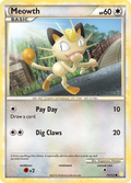 Meowth 75/123 Pokémon HeartGold & SoulSilver (2010) English card — catalogue reference