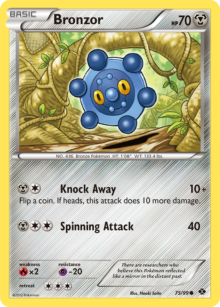 Bronzor 75/99 Pokémon Next Destinies (2012) English card — catalogue reference