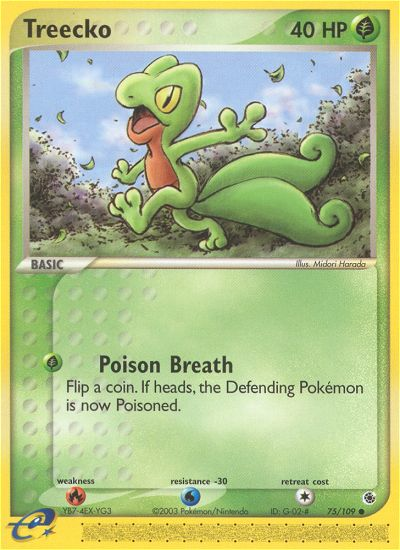 Treecko 75/109 — Pokémon EX Ruby & Sapphire