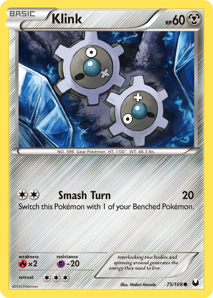 Klink 75/108 Pokémon Dark Explorers (2012) English card — catalogue reference