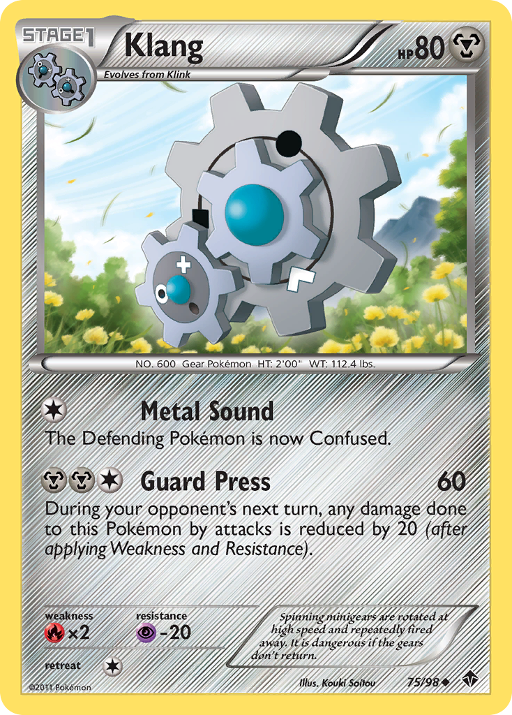 Klang 75/98 Pokémon Emerging Powers (2011) English card — catalogue reference
