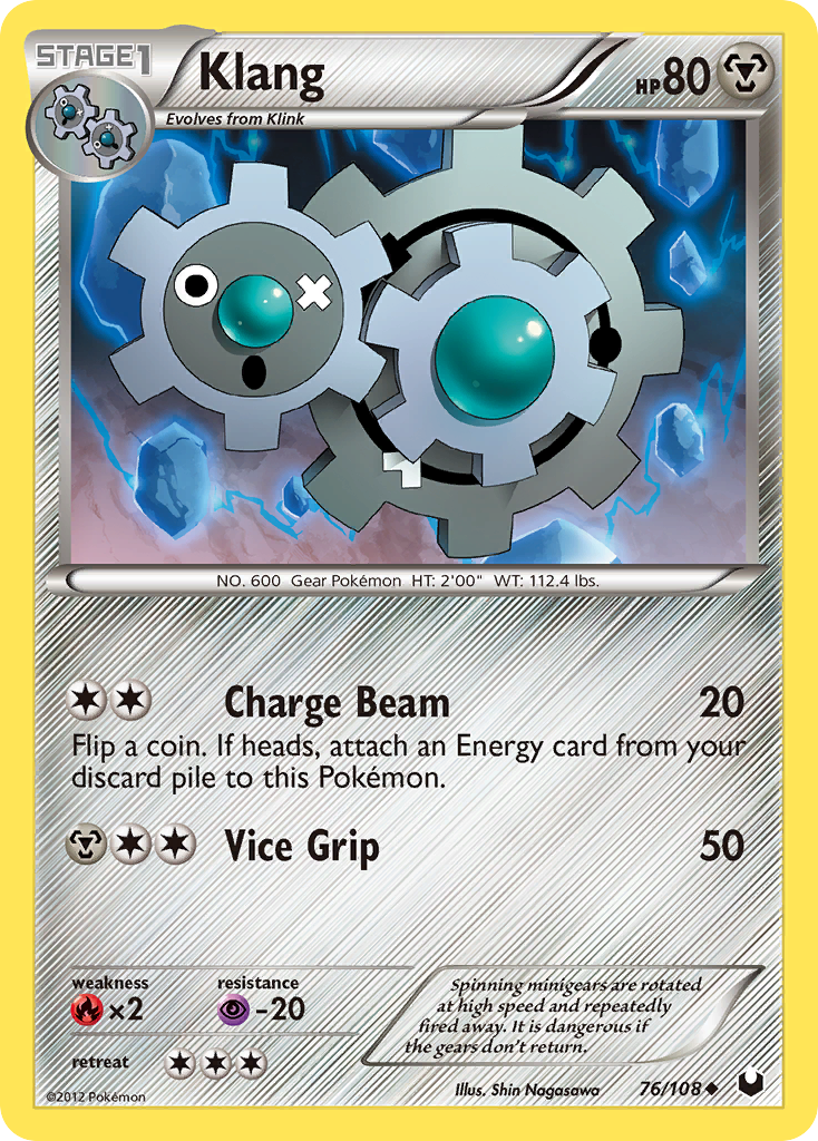 Klang 76/108 Pokémon Dark Explorers (2012) English card — catalogue reference