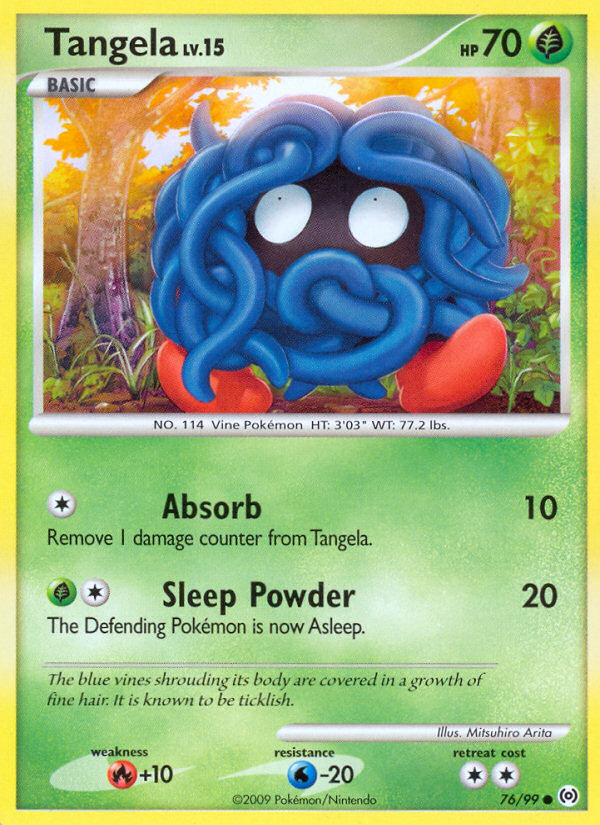 Tangela 76/99 Pokémon Arceus (2009) English card — catalogue reference