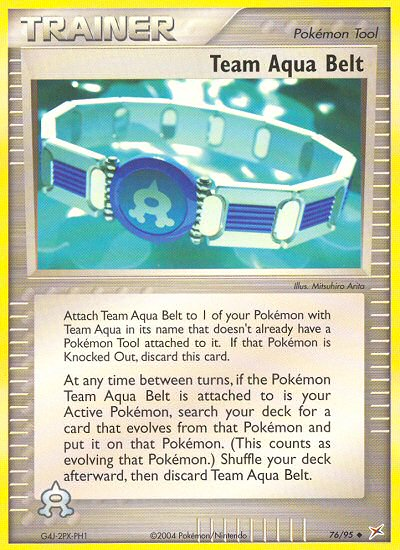 Team Aqua Belt 76/95 — Pokémon EX Team Magma vs Team Aqua