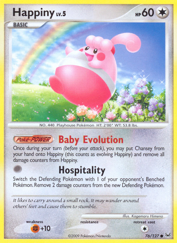 Happiny 76/127 Pokémon Platinum (2009) English card — catalogue reference