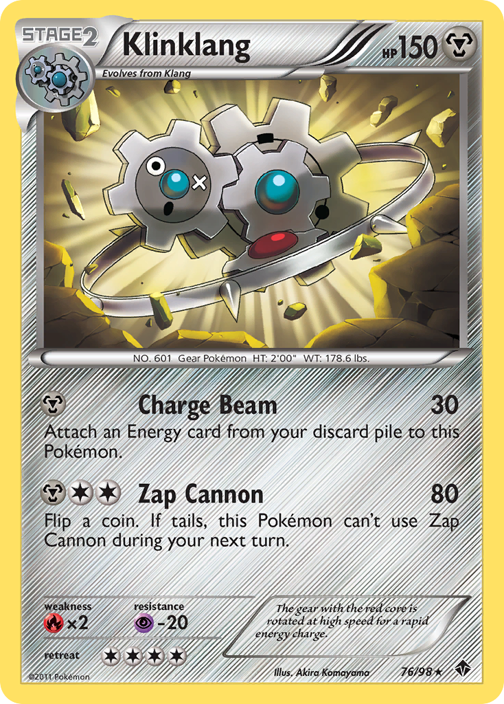 Klinklang 76/98 Pokémon Emerging Powers (2011) English card — catalogue reference