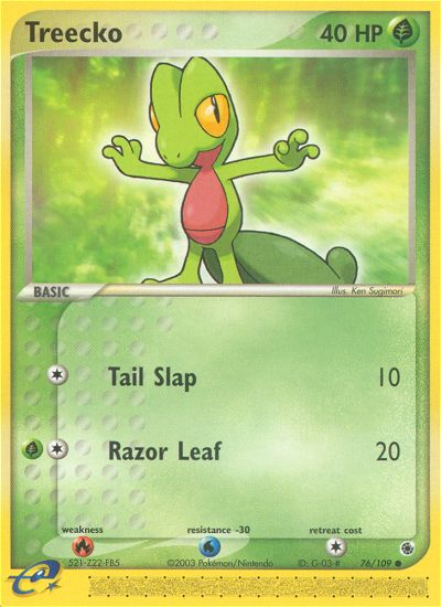 Treecko 76/109 — Pokémon EX Ruby & Sapphire