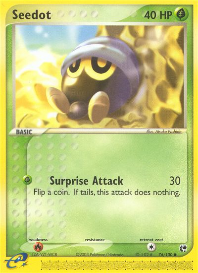Seedot 76/100 — Pokémon EX Sandstorm