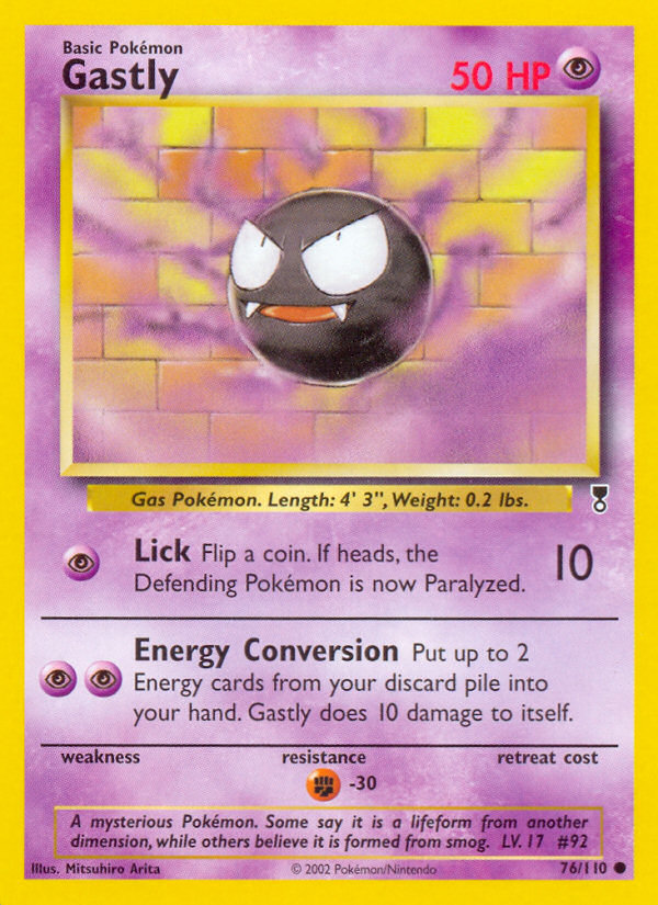 Gastly 76/110 — Pokémon Legendary Collection