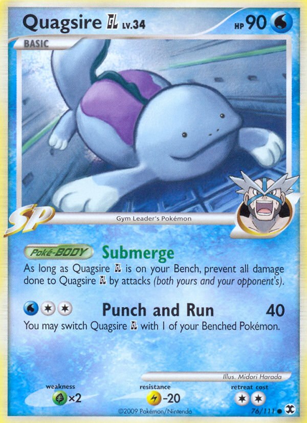 Quagsire GL 76/111 Pokémon Rising Rivals (2009) English card — catalogue reference