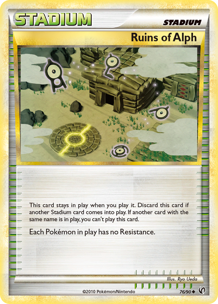 Ruins of Alph 76/90 Pokémon Undaunted (2010) English card — catalogue reference