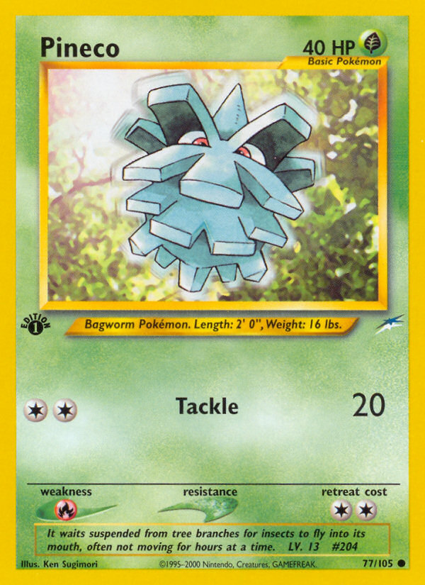 Pineco 77/105 — Pokémon Neo Destiny
