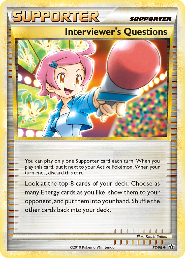 Interviewer's Questions 77/95 Pokémon Unleashed (2010) English card — catalogue reference