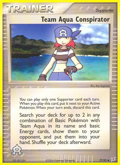 Team Aqua Conspirator 77/95 — Pokémon EX Team Magma vs Team Aqua