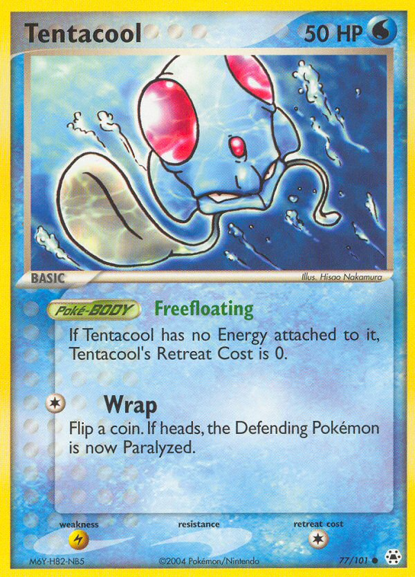 Tentacool 77/101 Pokémon EX Hidden Legends 2004
