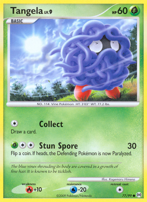 Tangela 77/99 Pokémon Arceus (2009) English card — catalogue reference