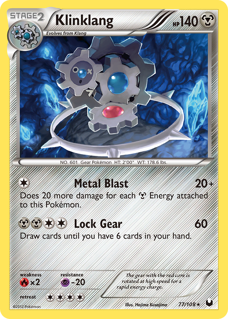 Klinklang 77/108 Pokémon Dark Explorers (2012) English card — catalogue reference