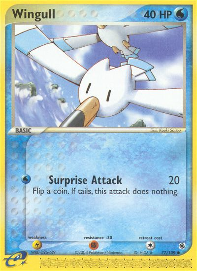 Wingull 77/109 — Pokémon EX Ruby & Sapphire