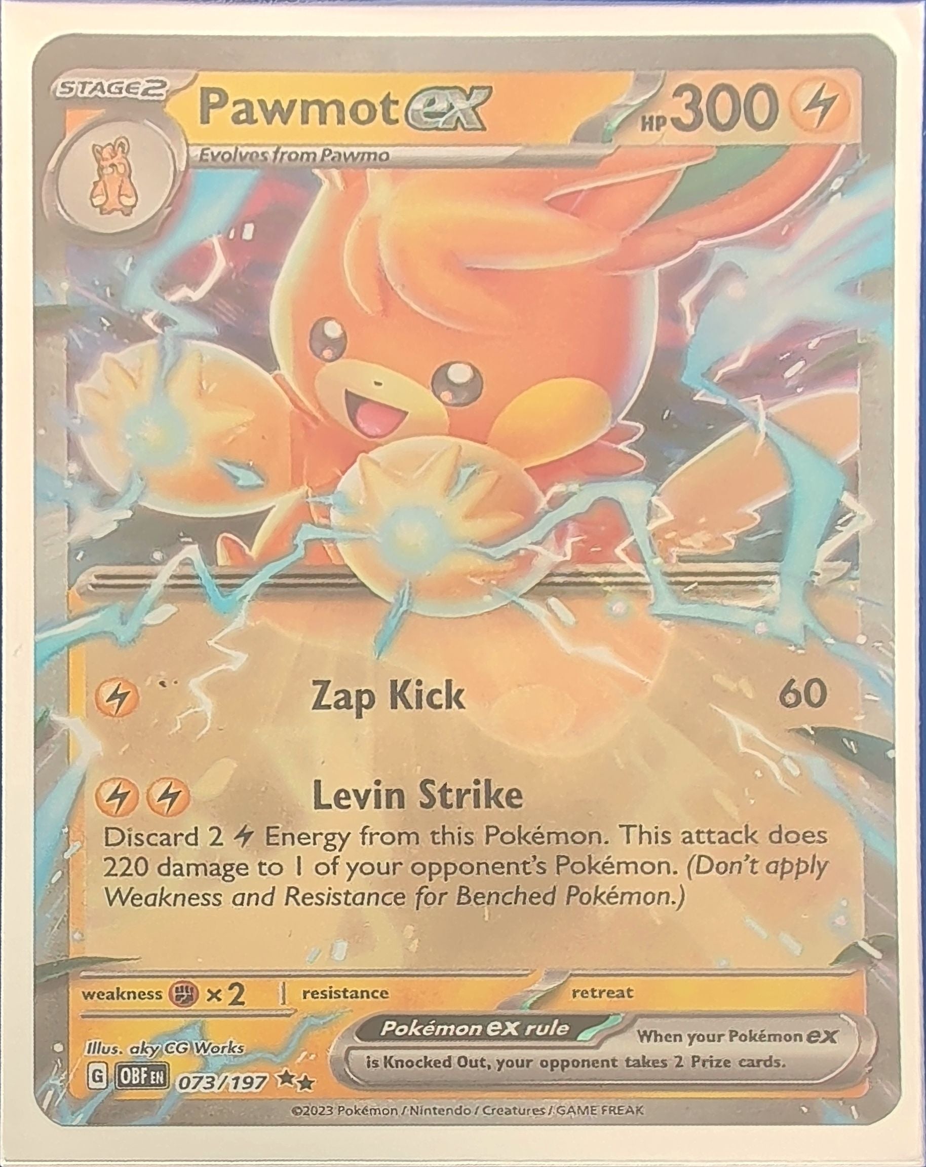 Pawmot ex Double Rare SV03: Obsidian Flames 073/197 MP