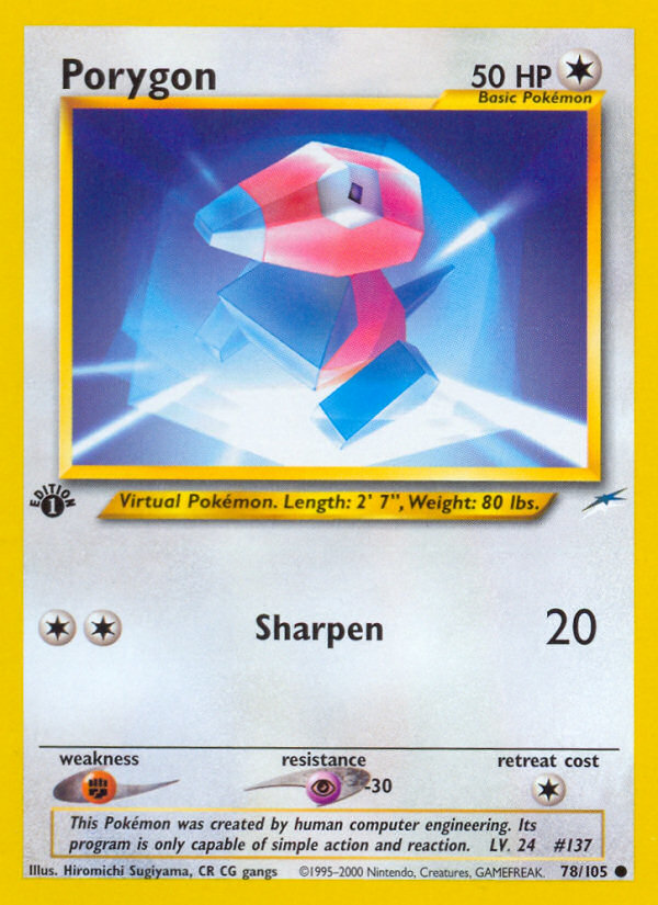 Porygon 78/105 — Pokémon Neo Destiny