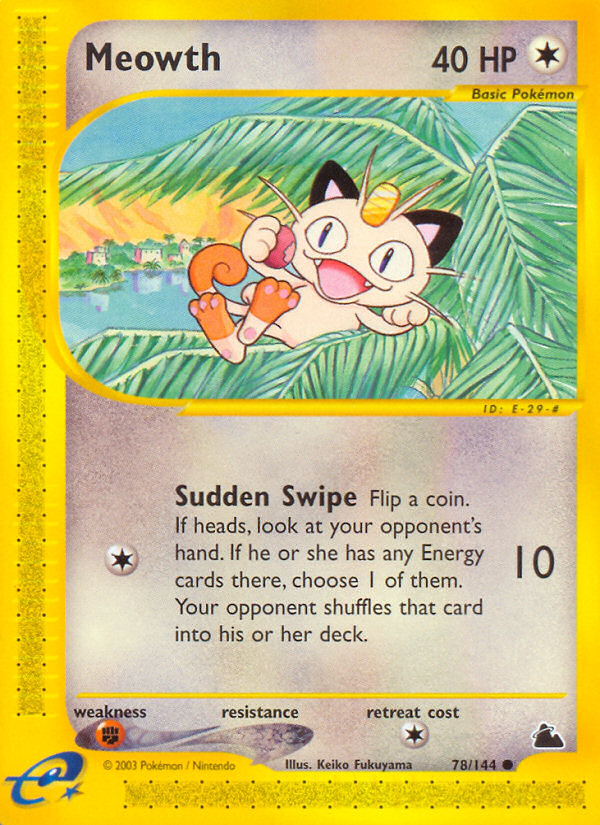 Meowth 78/144 — Pokémon Skyridge