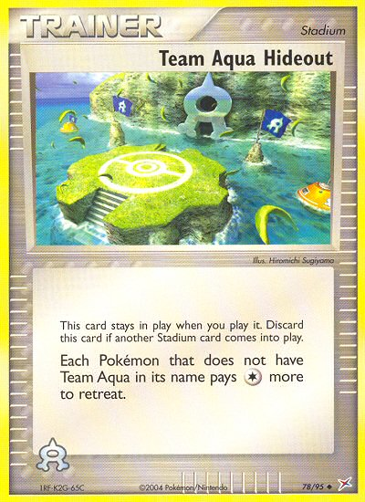 Team Aqua Hideout 78/95 — Pokémon EX Team Magma vs Team Aqua
