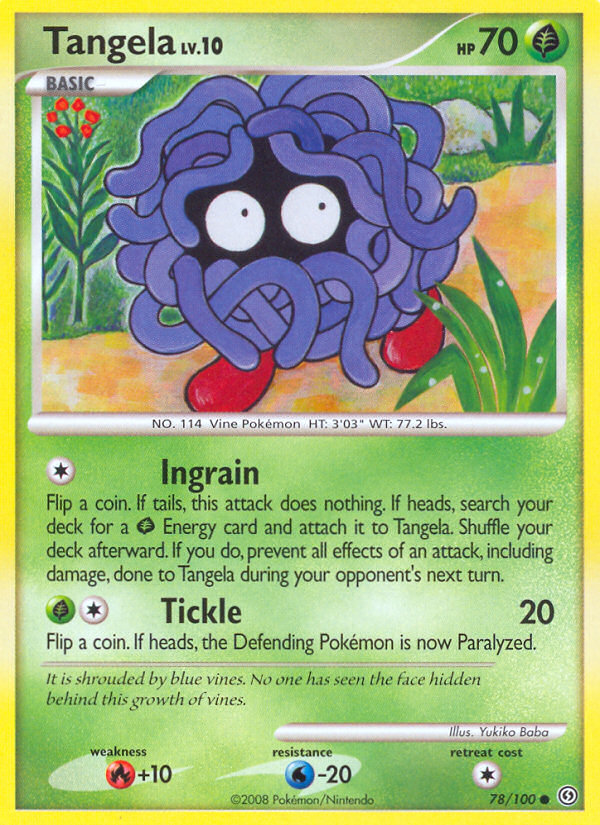 Tangela 78/100 Pokémon Stormfront (2008) English card — catalogue reference