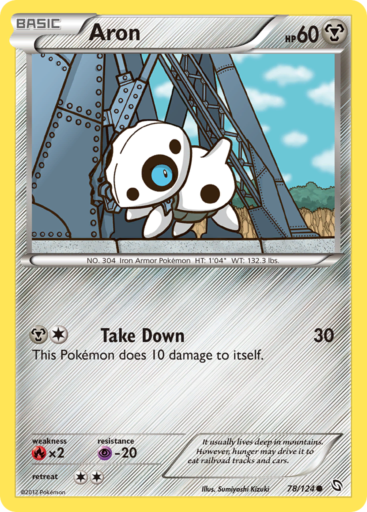 Aron 78/124 Pokémon Dragons Exalted (2012) English card — catalogue reference