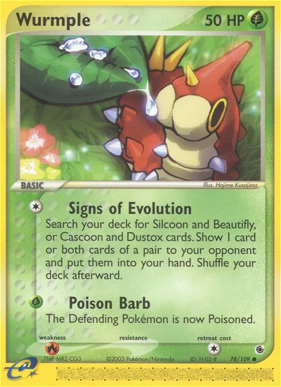 Wurmple 78/109 — Pokémon EX Ruby & Sapphire