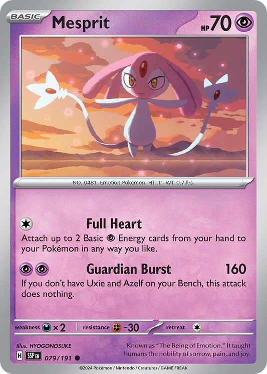 Pokemon Mesprit Surging Sparks 079/191