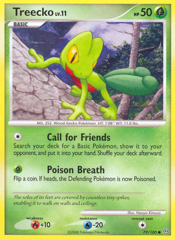 Treecko 79/100 Pokémon Stormfront (2008) English card — catalogue reference