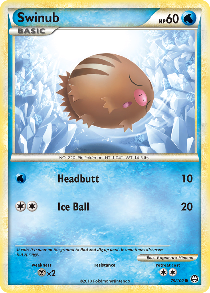 Swinub 79/102 Pokémon Triumphant (2010) English card — catalogue reference