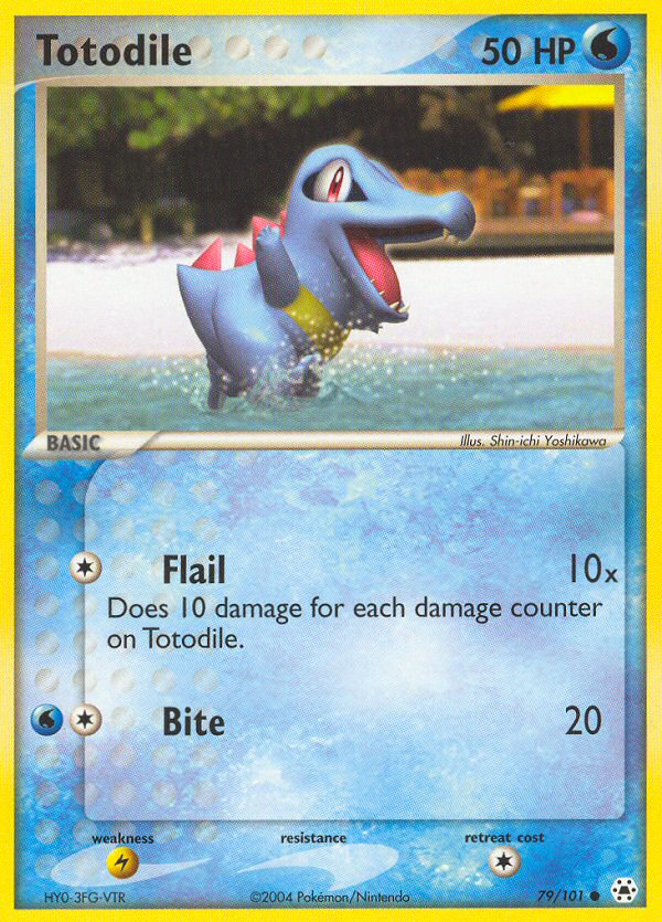 Totodile 79/101 Pokémon EX Hidden Legends 2004