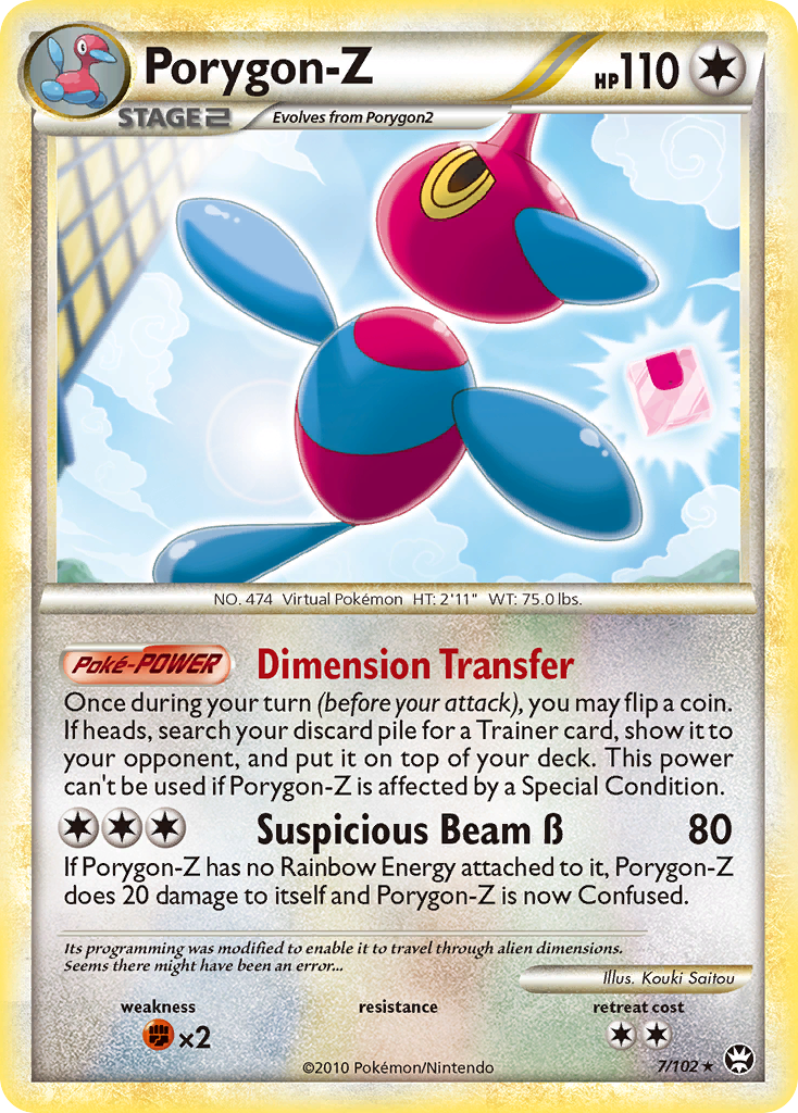 Porygon-Z 7/102 Pokémon Triumphant (2010) English card — catalogue reference