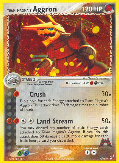 Team Magma's Aggron 7/95 — Pokémon EX Team Magma vs Team Aqua