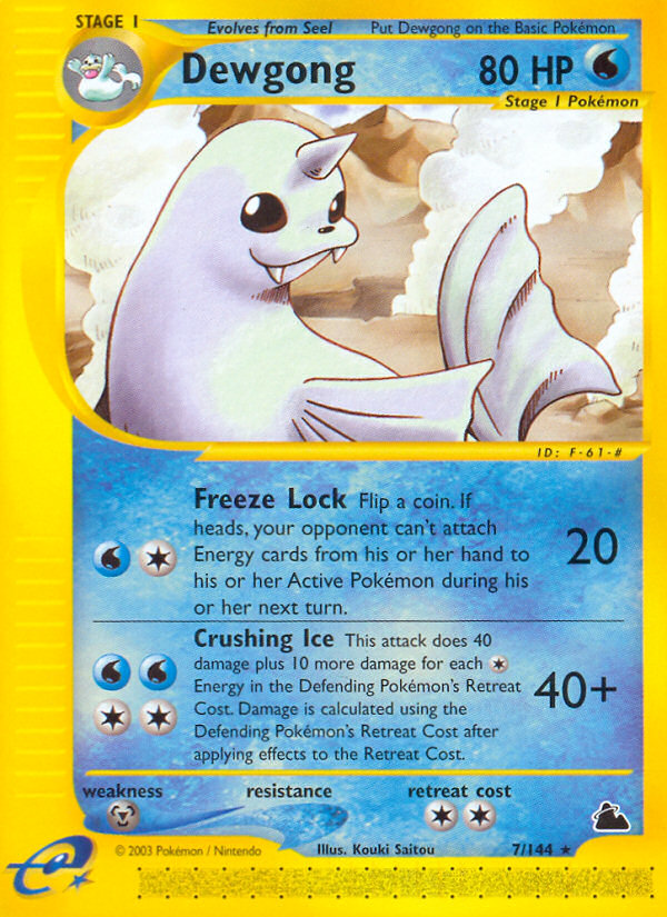 Dewgong 7/144 — Pokémon Skyridge