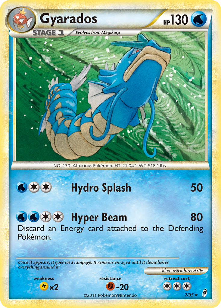 Gyarados 7/95 Pokémon Call of Legends (2011) English card — catalogue reference