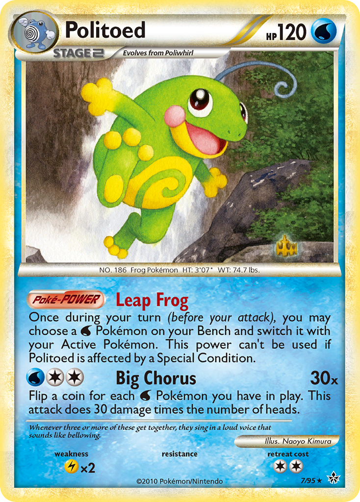 Politoed 7/95 Pokémon Unleashed (2010) English card — catalogue reference