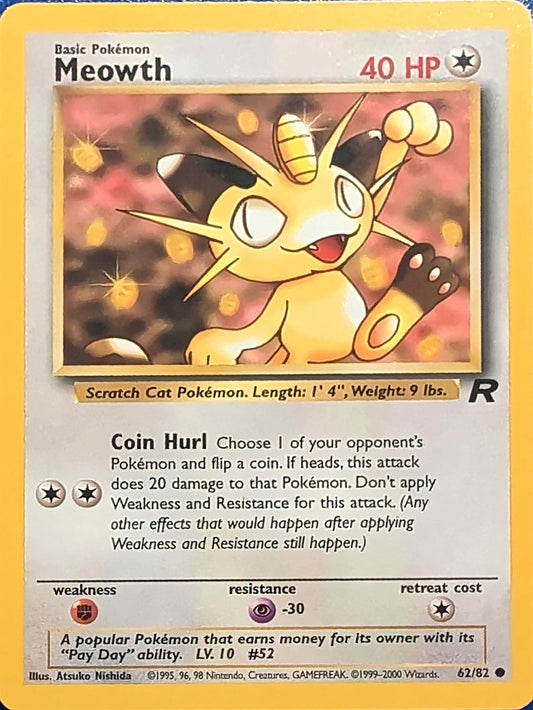 Meowth Common Team Rocket 62/82 MP