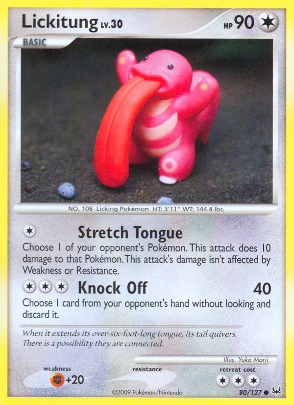Lickitung 80/127 Pokémon Platinum (2009) English card — catalogue reference