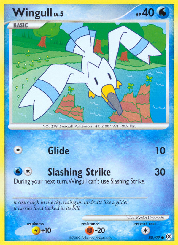 Wingull 80/99 Pokémon Arceus (2009) English card — catalogue reference