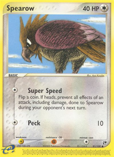 Spearow 81/100 — Pokémon EX Sandstorm