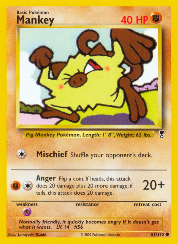 Mankey 81/110 — Pokémon Legendary Collection
