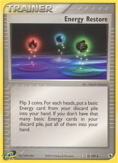 Energy Restore 81/109 — Pokémon EX Ruby & Sapphire
