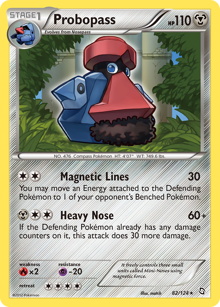 Probopass 82/124 Pokémon Dragons Exalted (2012) English card — catalogue reference