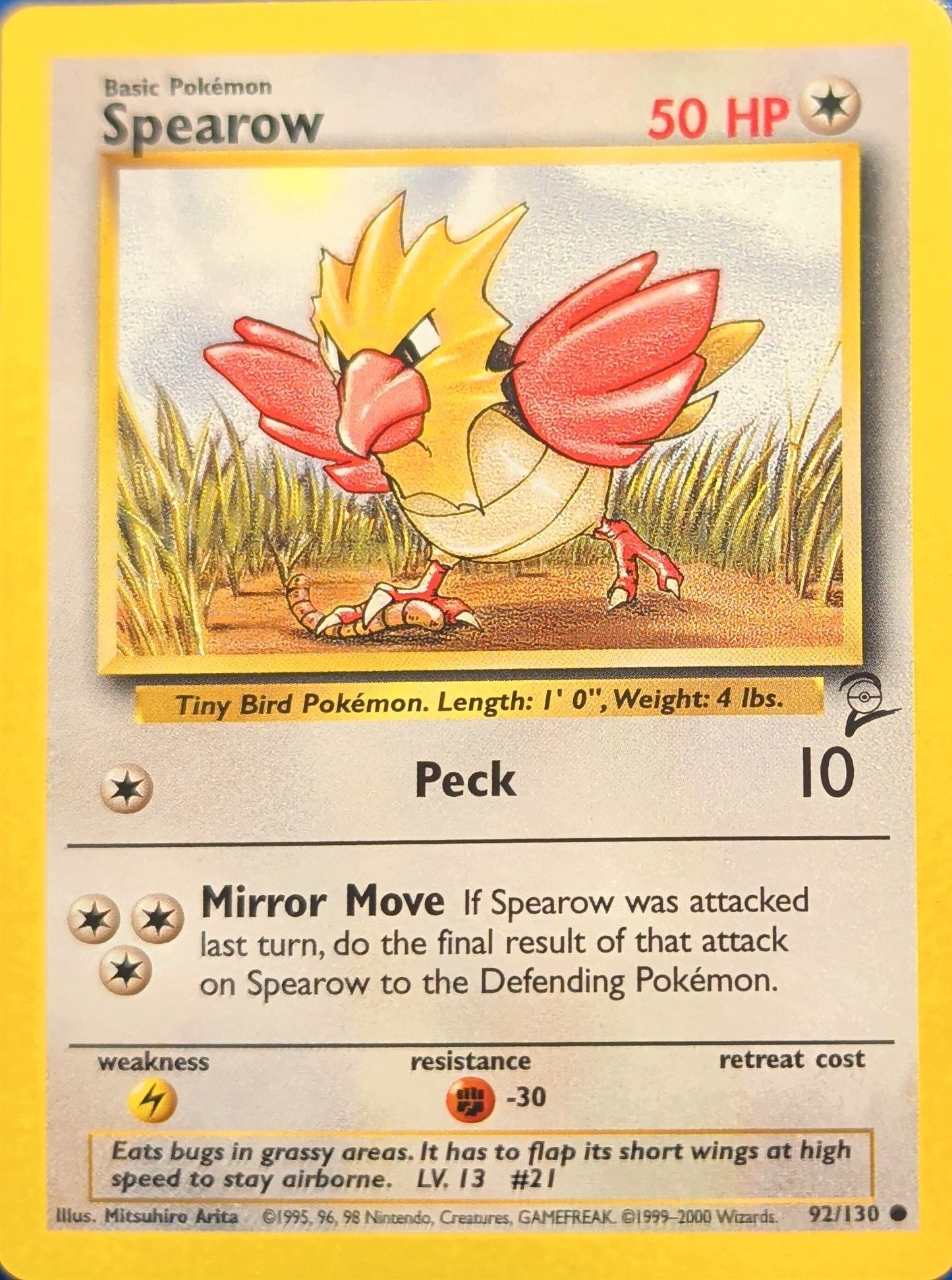 Spearow Common Base Set 2 092/130 MP