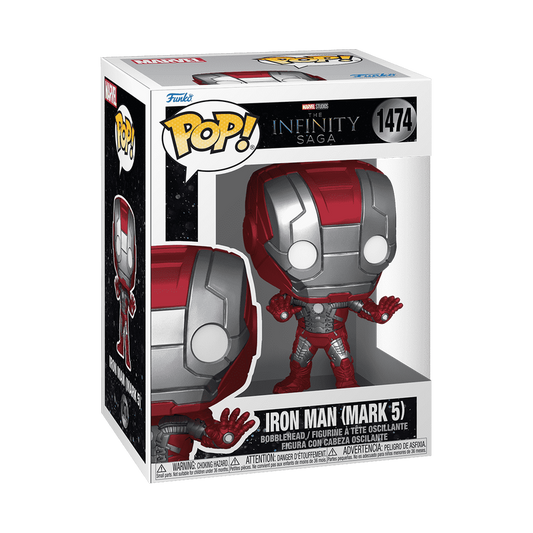 Funko Pop! Iron Man (Mark 5) figure in packaging on a white background